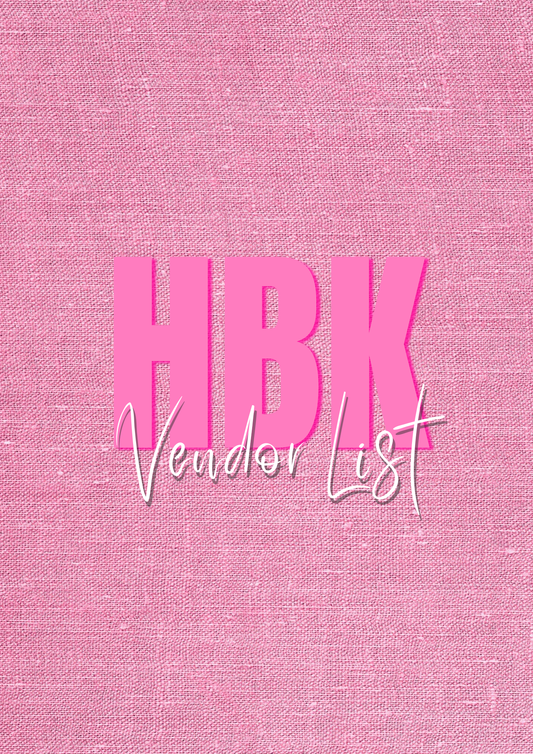 HBK Vendor List